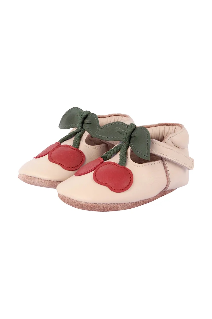 Кожаные кроссовки для младенцев Donsje Nanoe Shoes Cherry цвет бежевый 1005015 Кожаные кроссовки для младенцев Donsje Nanoe Shoes Cherry цвет бежевый 1005015