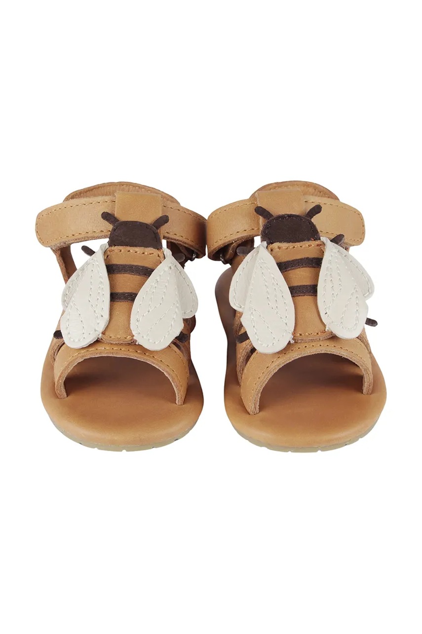 Дитячі шкіряні сандалі Donsje Tuti Sky Sandals Bee колір коричневий 1008008 Дитячі шкіряні сандалі Donsje Tuti Sky Sandals Bee колір коричневий 1008008