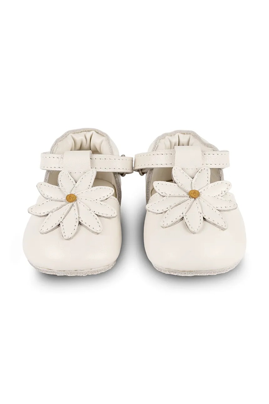 Шкіряні балетки для немовлят Donsje Franny Shoes Daisy колір білий 1041002