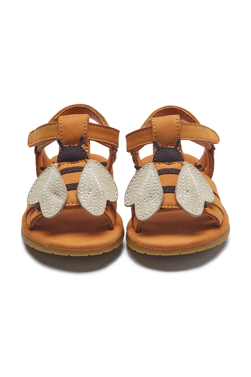Детские кожаные сандалии Donsje Jiles Sky Sandals Bee цвет коричневый 1501801 Детские кожаные сандалии Donsje Jiles Sky Sandals Bee цвет коричневый 1501801