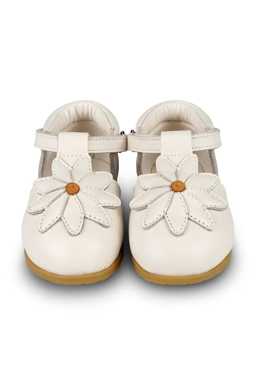 Дитячі шкіряні балетки Donsje Sjanna Shoes Daisy колір білий 1503002