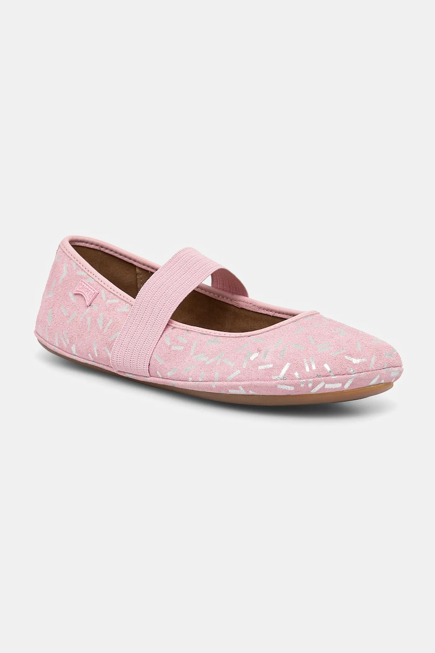 Camper balerini din piele pentru copii Right Kids culoarea roz, 80025 Camper balerini din piele pentru copii Right Kids culoarea roz, 80025