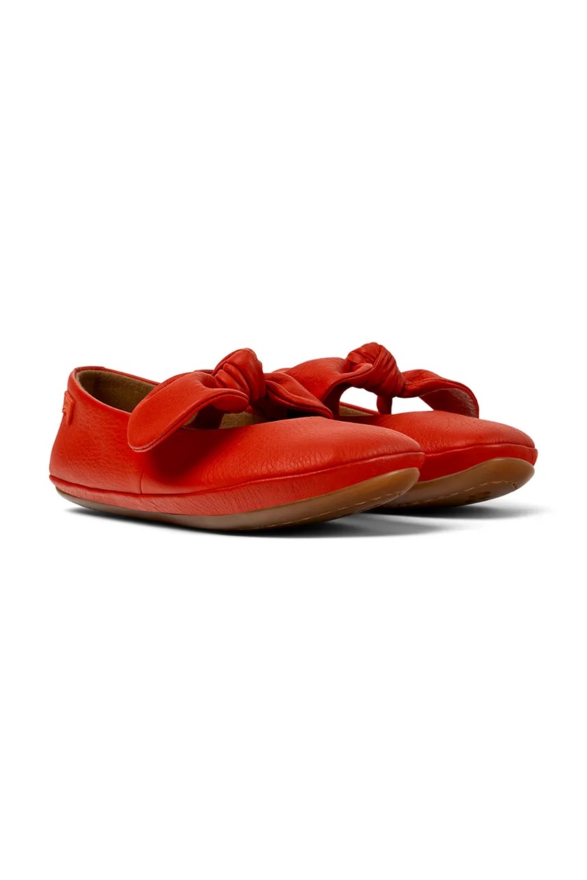 Camper balerini din piele pentru copii Right Kids culoarea rosu, K800434