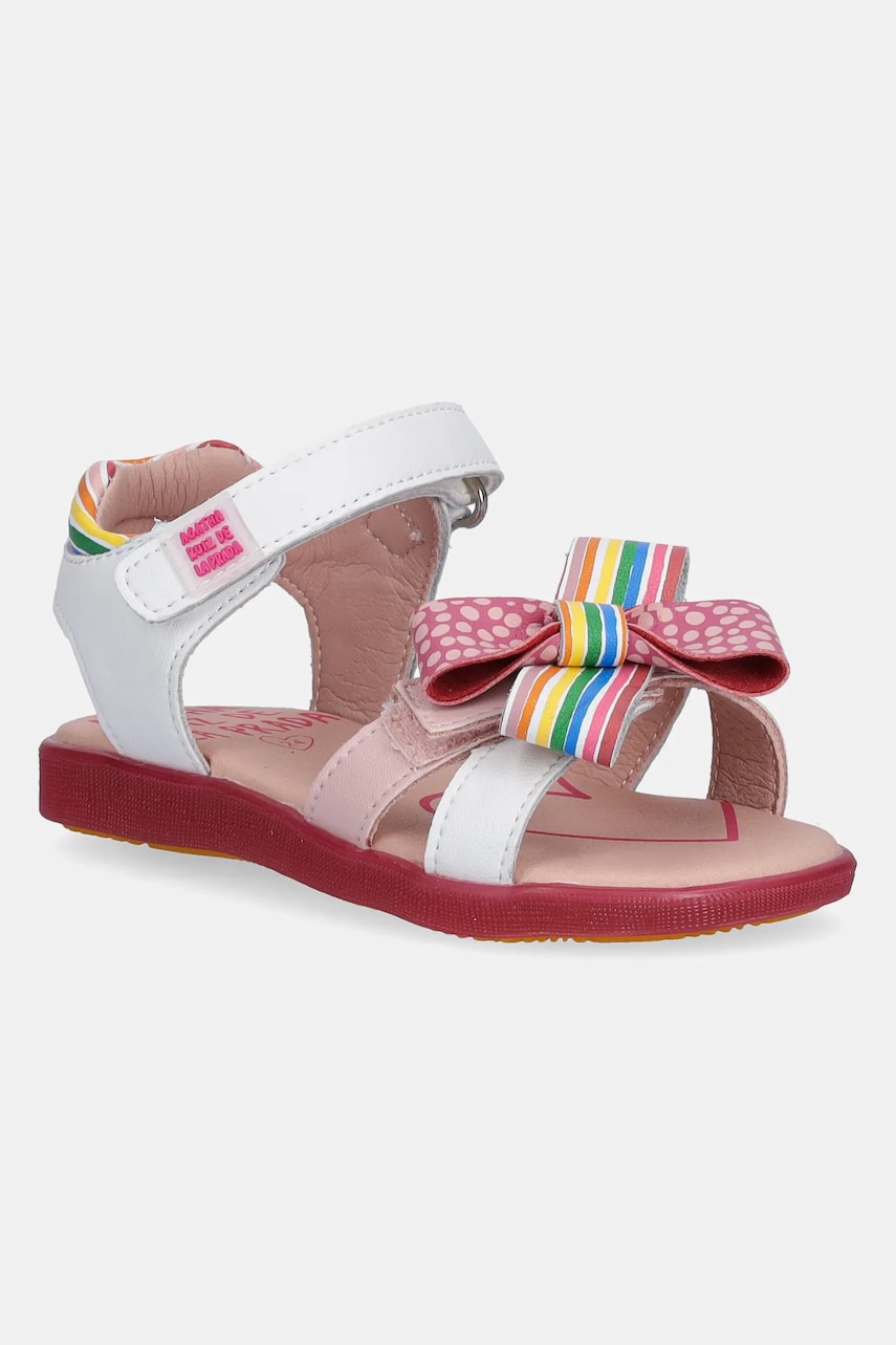 Agatha Ruiz de la Prada sandale din piele pentru copii culoarea alb, 252962 Agatha Ruiz de la Prada sandale din piele pentru copii culoarea alb, 252962