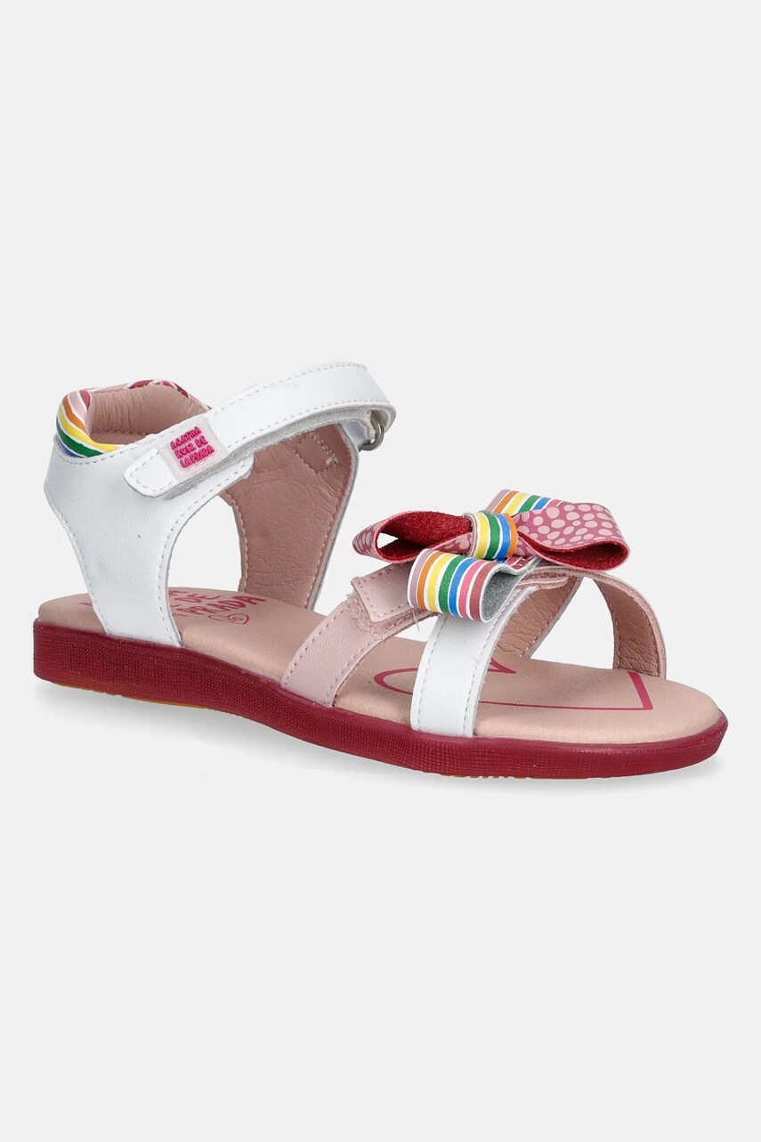 Agatha Ruiz de la Prada sandale din piele pentru copii culoarea alb, 252962 Agatha Ruiz de la Prada sandale din piele pentru copii culoarea alb, 252962
