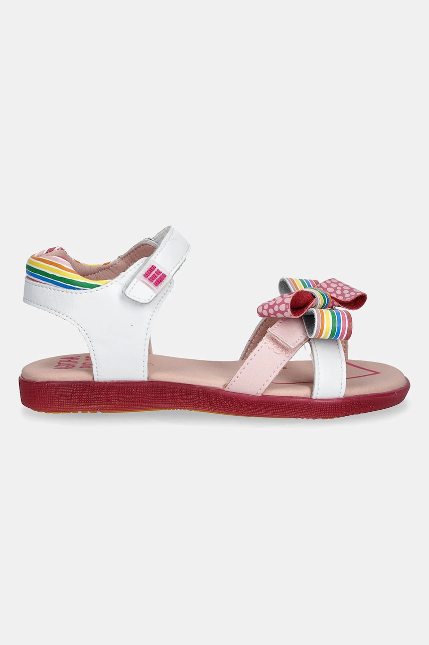 Детские кожаные сандалии Agatha Ruiz de la Prada цвет белый 252962 Детские кожаные сандалии Agatha Ruiz de la Prada цвет белый 252962