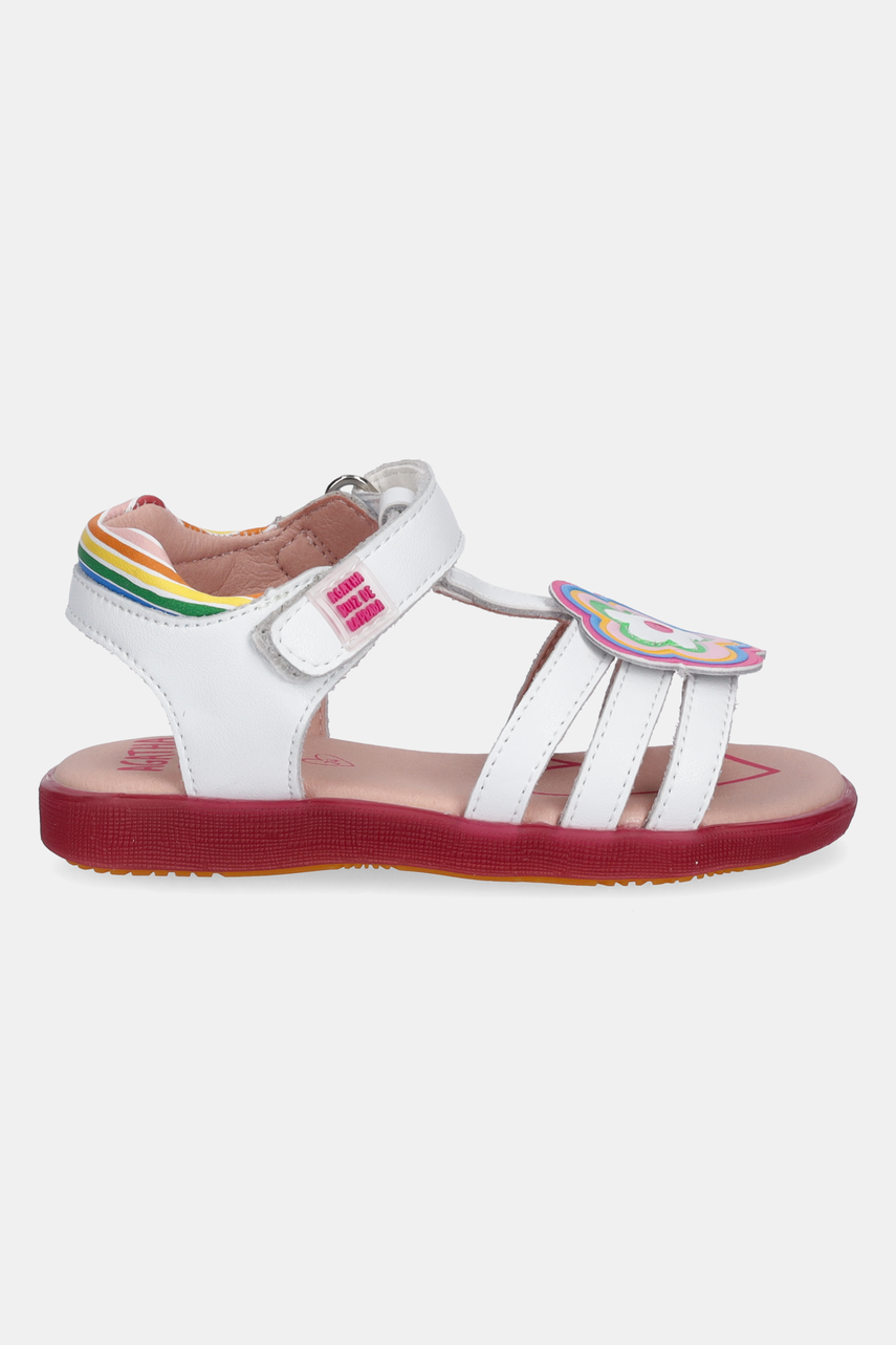 Дитячі шкіряні сандалі Agatha Ruiz de la Prada колір білий 252963