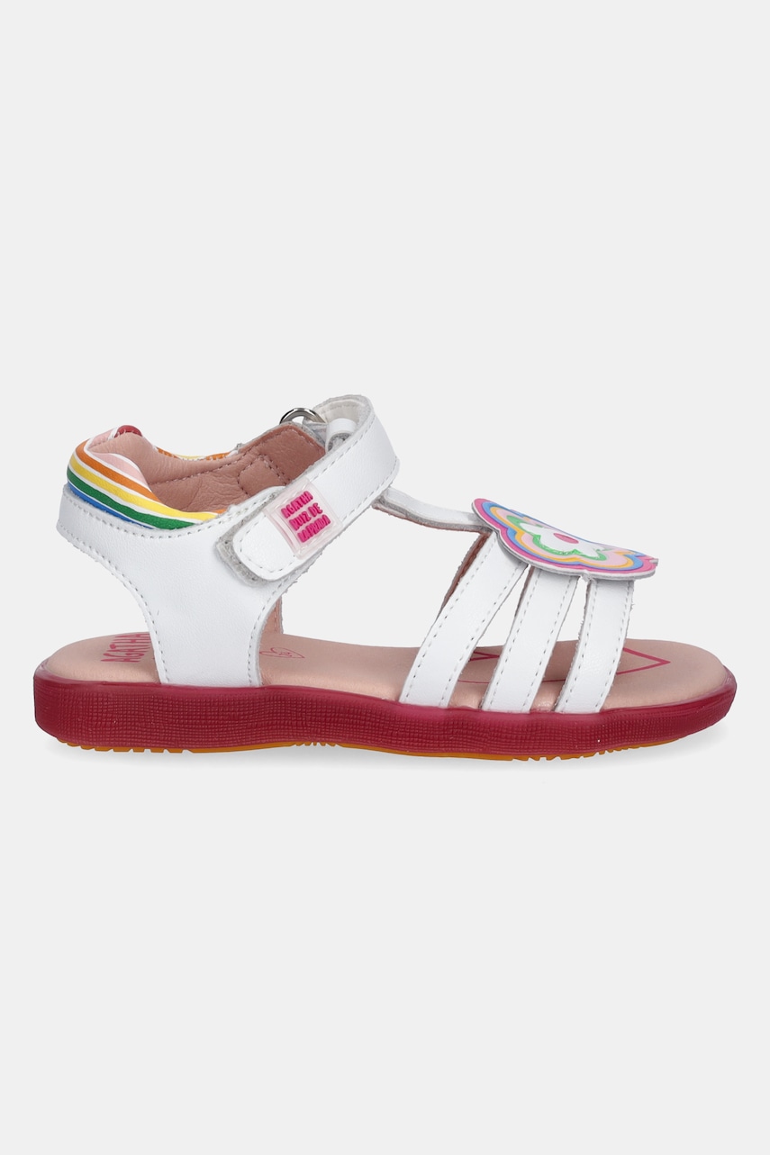 Детские кожаные сандалии Agatha Ruiz de la Prada цвет белый 252963 Детские кожаные сандалии Agatha Ruiz de la Prada цвет белый 252963