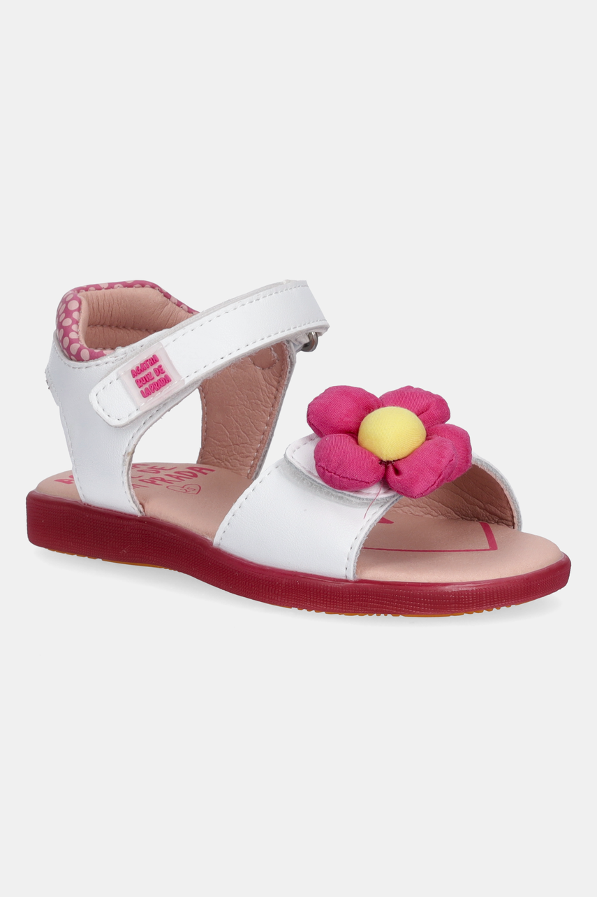 Agatha Ruiz de la Prada sandale din piele pentru copii culoarea alb, 252964