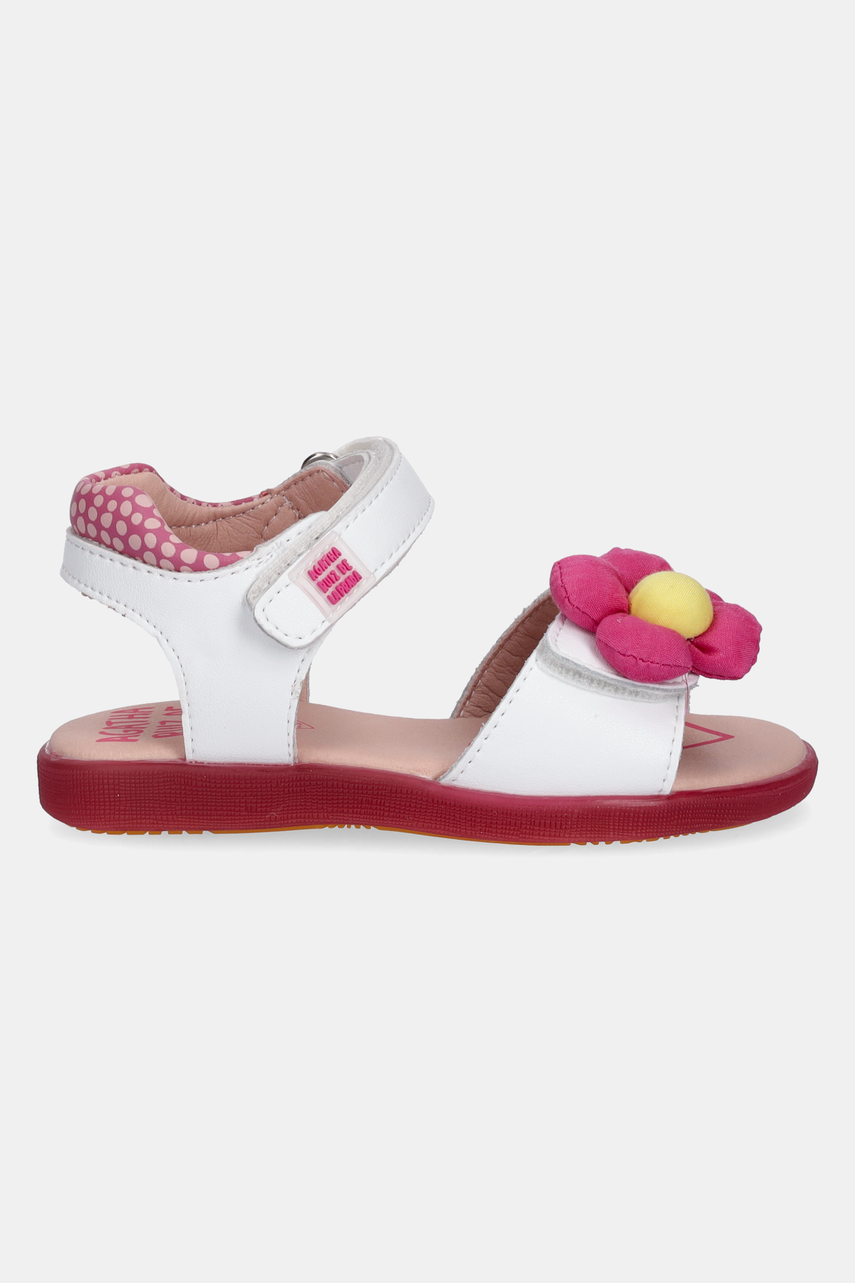 Детские кожаные сандалии Agatha Ruiz de la Prada цвет белый 252964 Детские кожаные сандалии Agatha Ruiz de la Prada цвет белый 252964