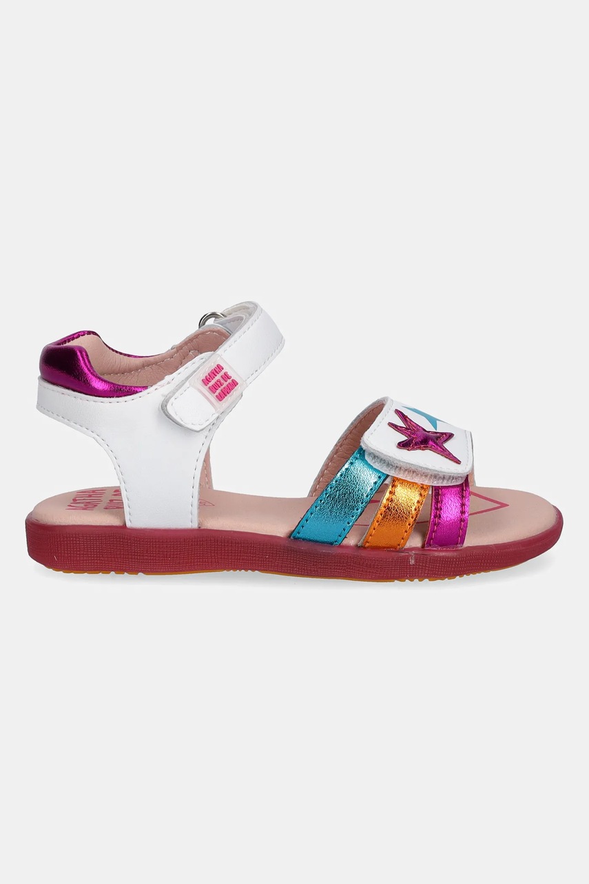 Детские кожаные сандалии Agatha Ruiz de la Prada цвет белый 252960 Детские кожаные сандалии Agatha Ruiz de la Prada цвет белый 252960