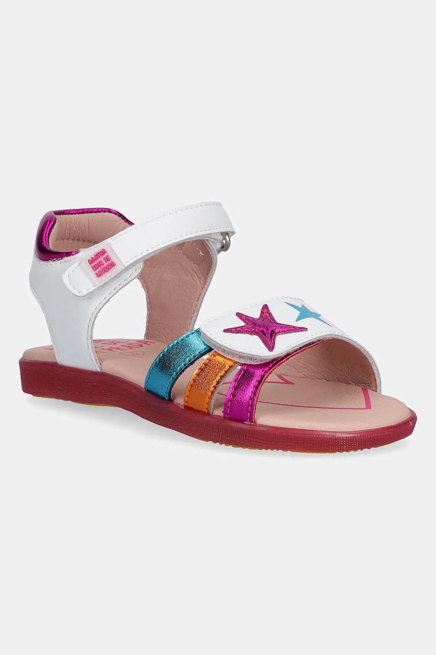 Agatha Ruiz de la Prada sandale din piele pentru copii culoarea alb, 252960