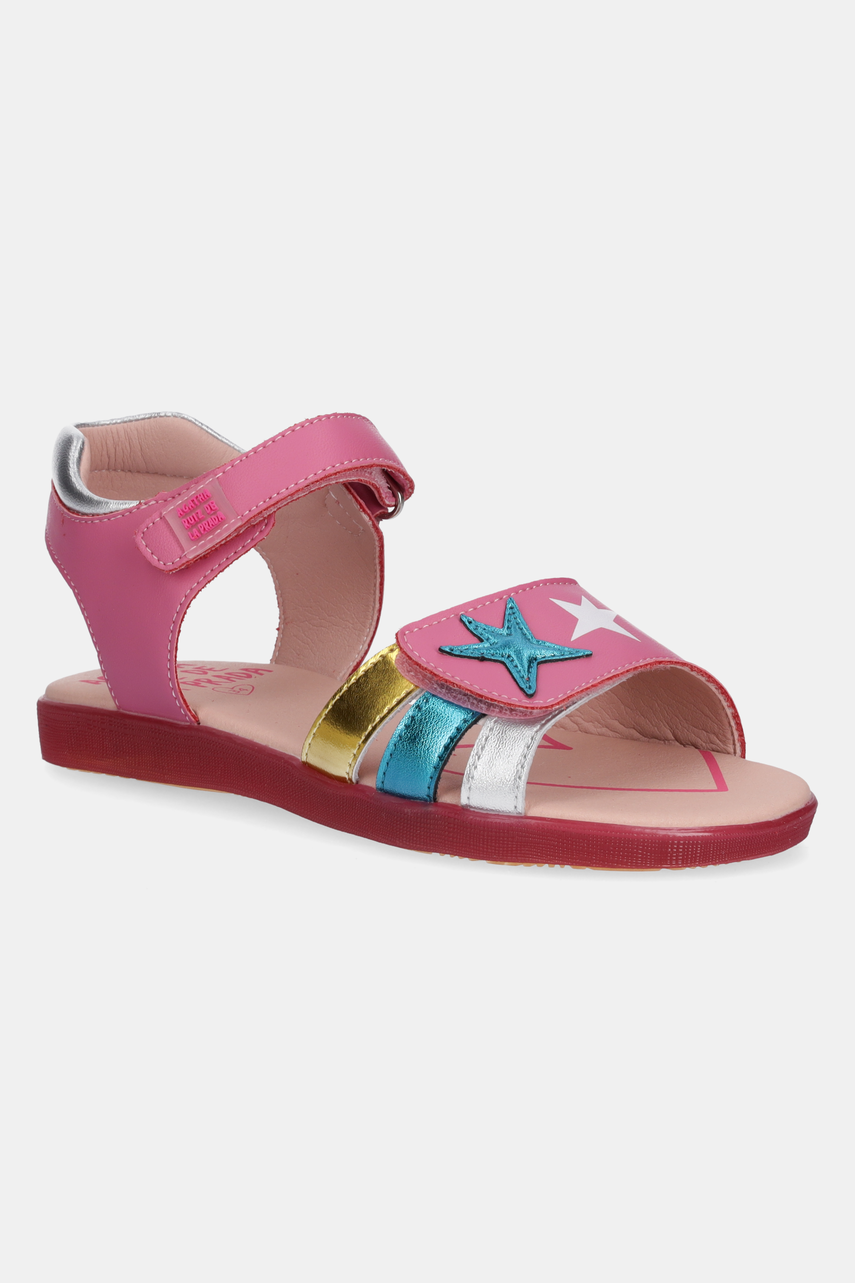 Agatha Ruiz de la Prada sandale din piele pentru copii culoarea roz, 252960
