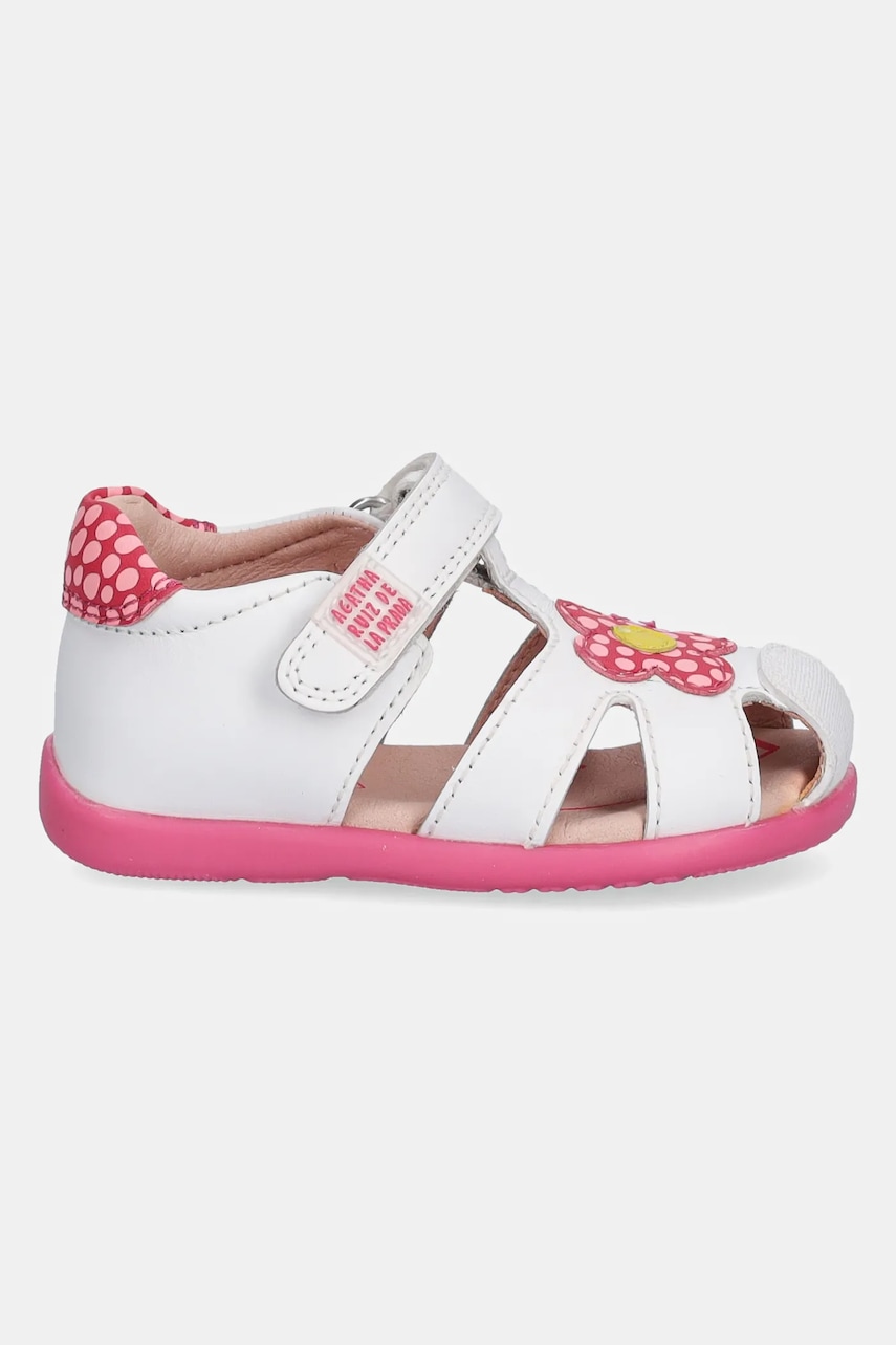 Детские кожаные сандалии Agatha Ruiz de la Prada цвет белый 252900 Детские кожаные сандалии Agatha Ruiz de la Prada цвет белый 252900
