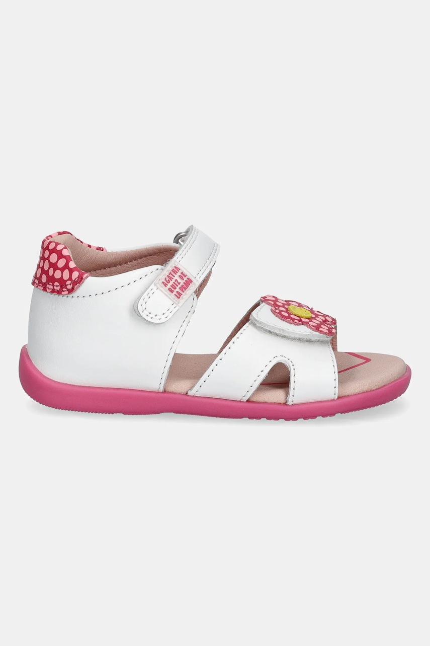 Детские кожаные сандалии Agatha Ruiz de la Prada цвет белый 252901 Детские кожаные сандалии Agatha Ruiz de la Prada цвет белый 252901