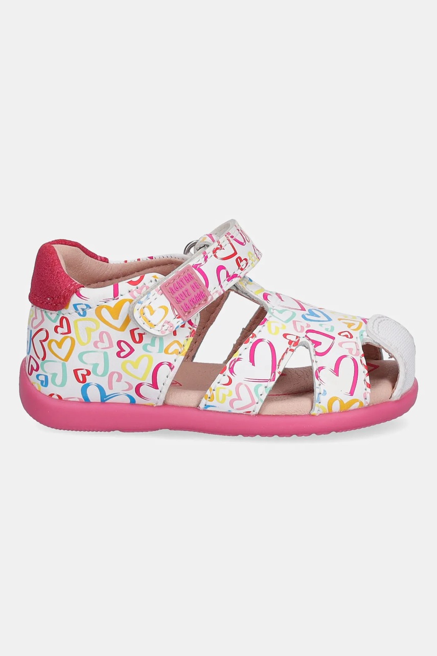 Детские кожаные сандалии Agatha Ruiz de la Prada цвет белый 252902 Детские кожаные сандалии Agatha Ruiz de la Prada цвет белый 252902