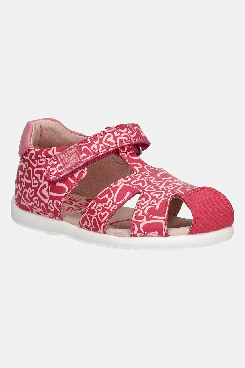 Agatha Ruiz de la Prada sandale din piele pentru copii culoarea roz, 252902
