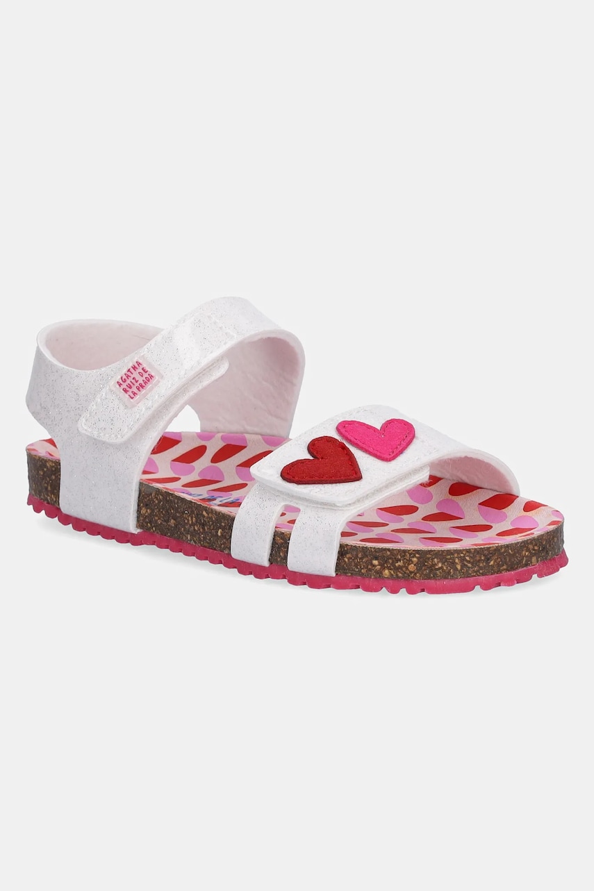 Agatha Ruiz de la Prada sandale copii culoarea alb, 252940 Agatha Ruiz de la Prada sandale copii culoarea alb, 252940
