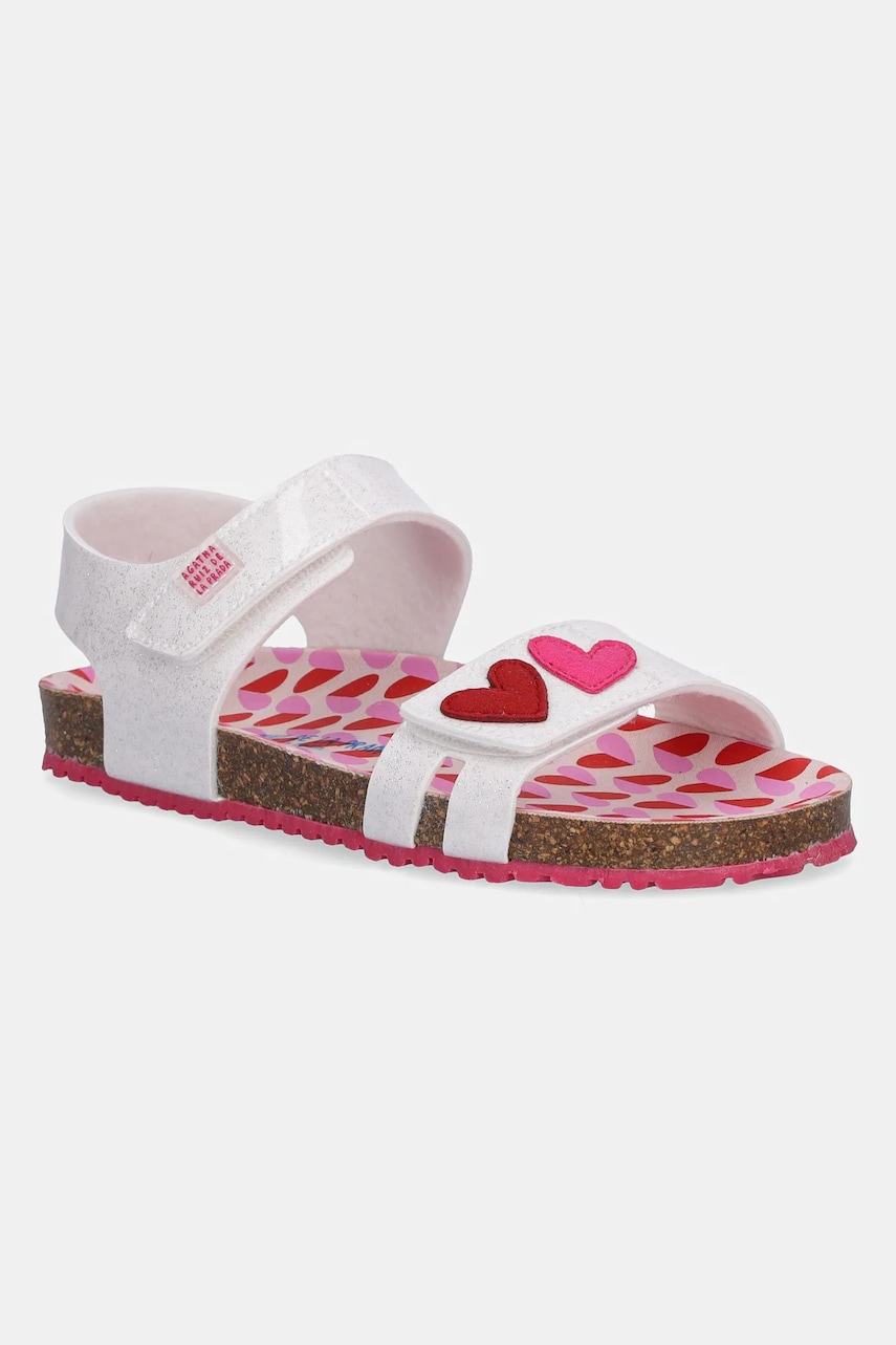 Agatha Ruiz de la Prada sandale copii culoarea alb, 252940