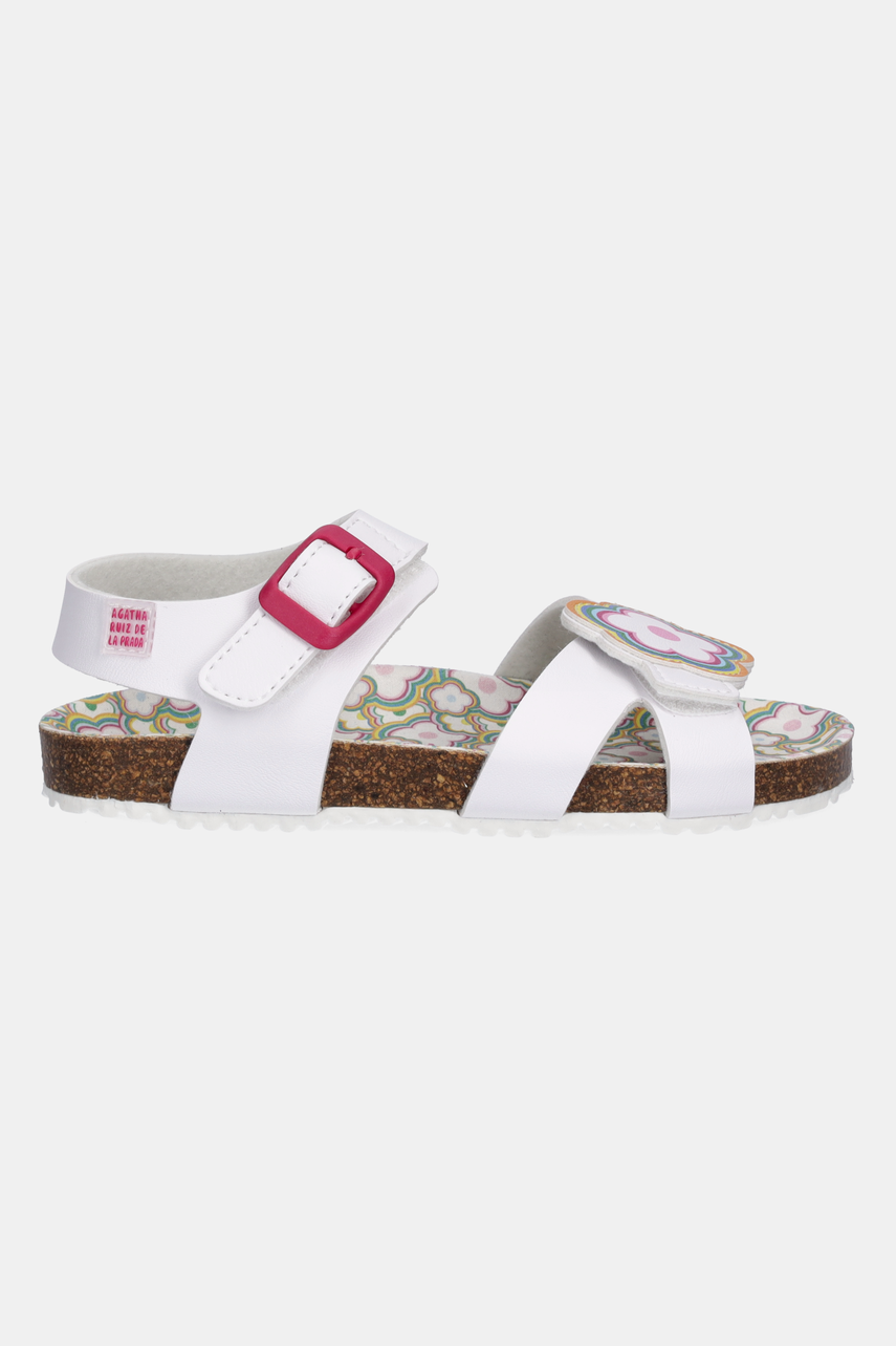 Детские сандалии Agatha Ruiz de la Prada цвет белый 252941 Детские сандалии Agatha Ruiz de la Prada цвет белый 252941