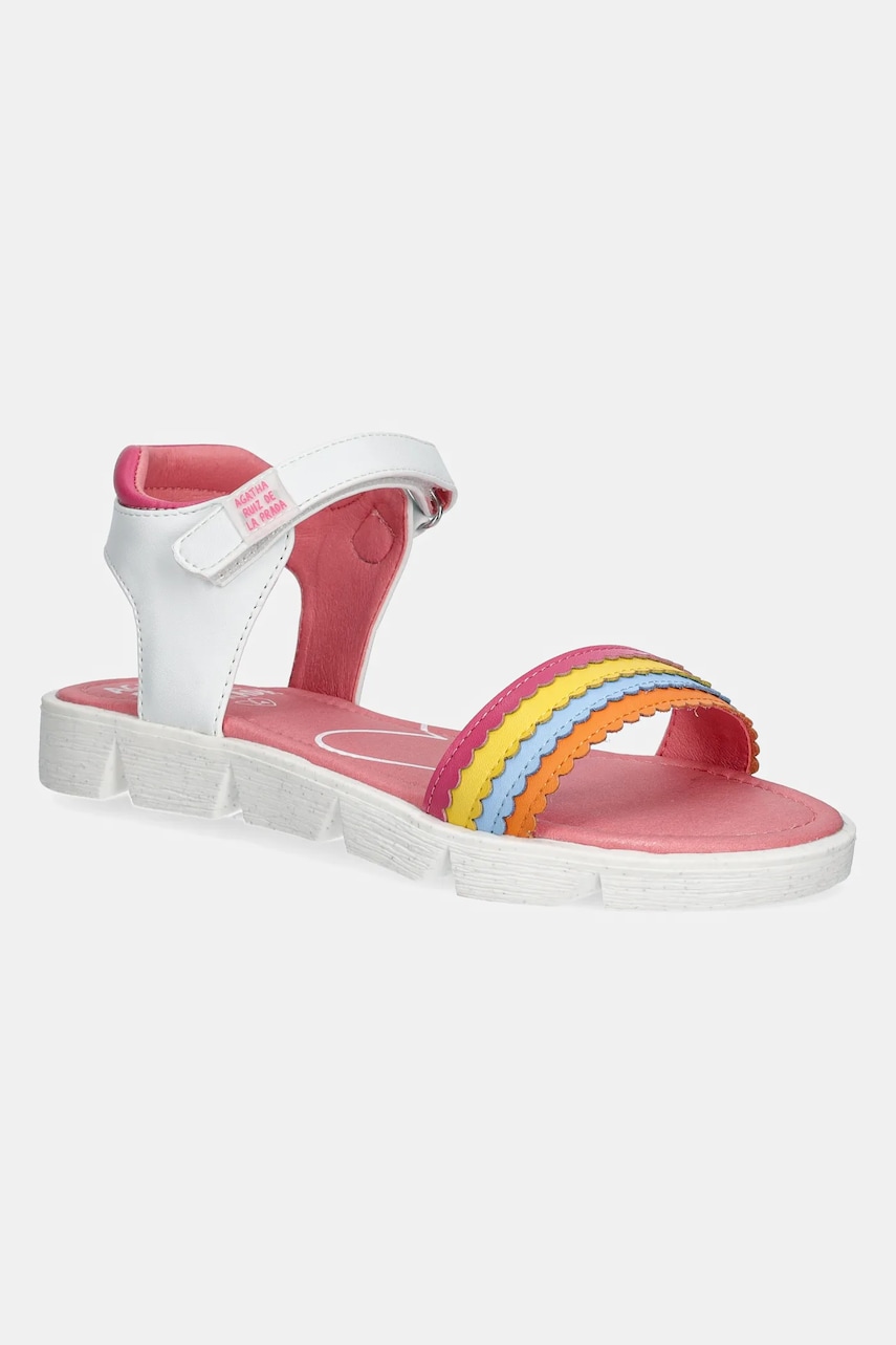Agatha Ruiz de la Prada sandale copii culoarea alb, 252972