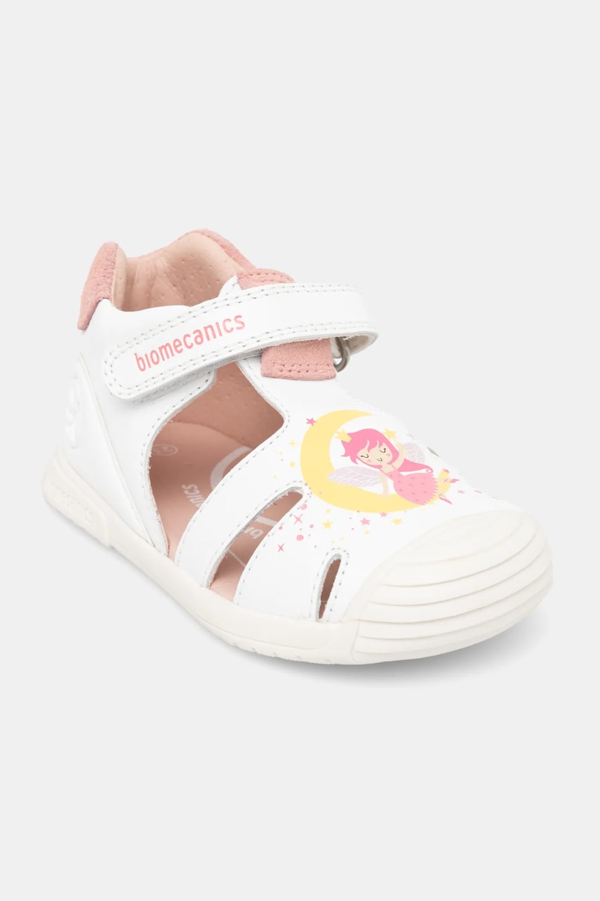 Biomecanics sandale din piele pentru copii culoarea alb, 252111 Biomecanics sandale din piele pentru copii culoarea alb, 252111