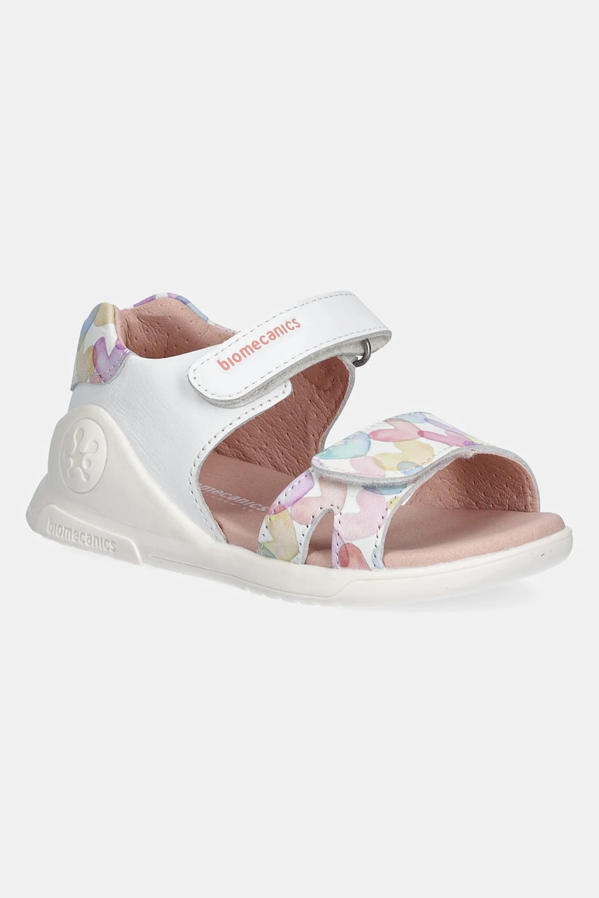 Biomecanics sandale din piele pentru copii culoarea alb, 252141 Biomecanics sandale din piele pentru copii culoarea alb, 252141