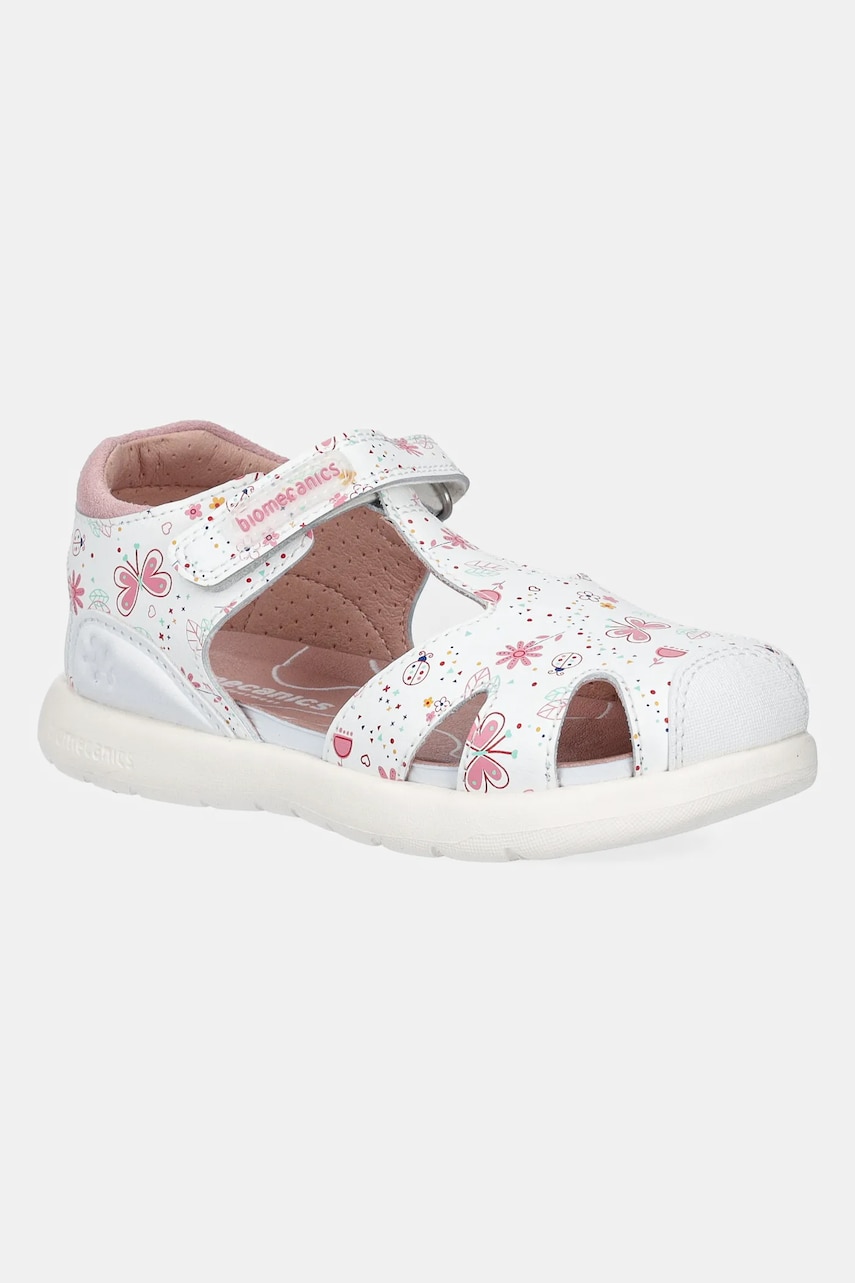 Biomecanics sandale din piele pentru copii culoarea alb, 252230 Biomecanics sandale din piele pentru copii culoarea alb, 252230