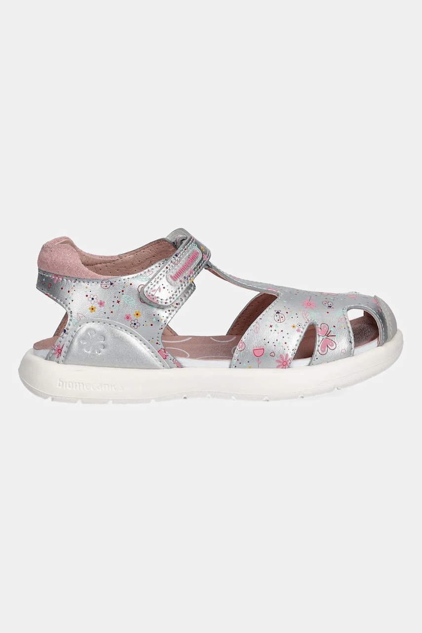 Детские кожаные сандалии Biomecanics цвет серебрянный 252230 Детские кожаные сандалии Biomecanics цвет серебрянный 252230