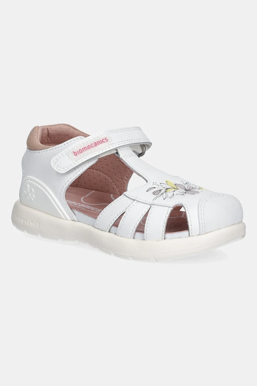 Biomecanics sandale din piele pentru copii culoarea alb, 252232 Biomecanics sandale din piele pentru copii culoarea alb, 252232