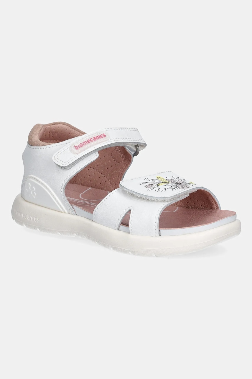 Biomecanics sandale din piele pentru copii culoarea alb, 252233 Biomecanics sandale din piele pentru copii culoarea alb, 252233