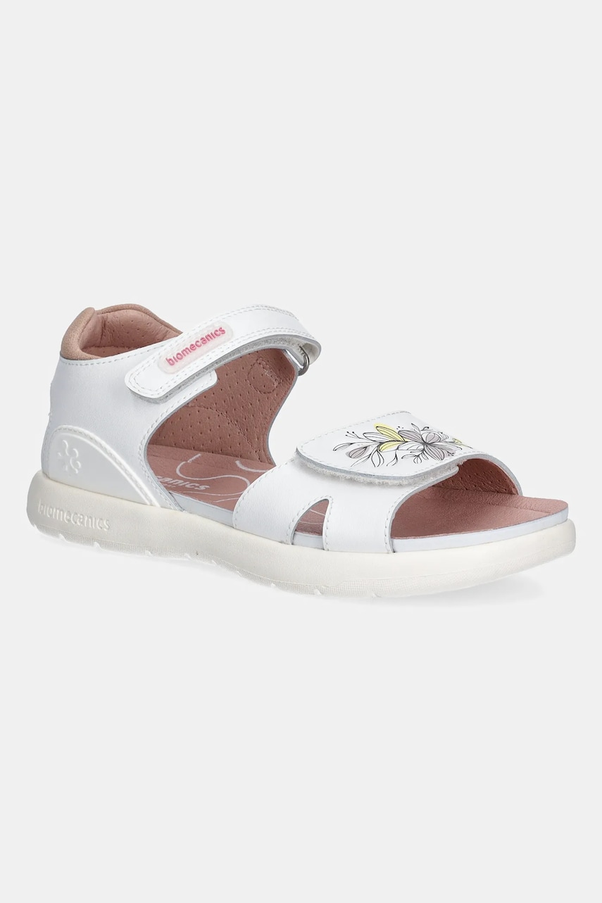 Biomecanics sandale din piele pentru copii culoarea alb, 252233 Biomecanics sandale din piele pentru copii culoarea alb, 252233