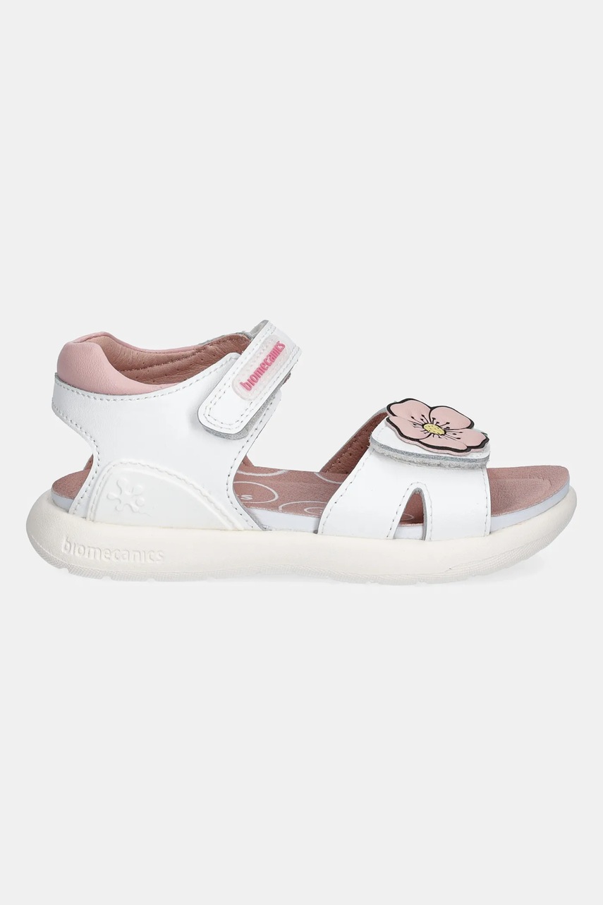 Детские кожаные сандалии Biomecanics цвет белый 252234