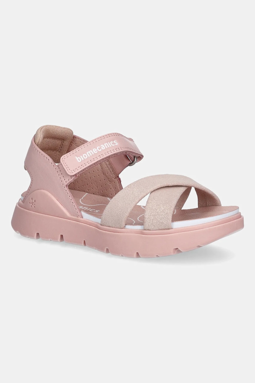 Biomecanics sandale din piele pentru copii culoarea roz, 252226 Biomecanics sandale din piele pentru copii culoarea roz, 252226