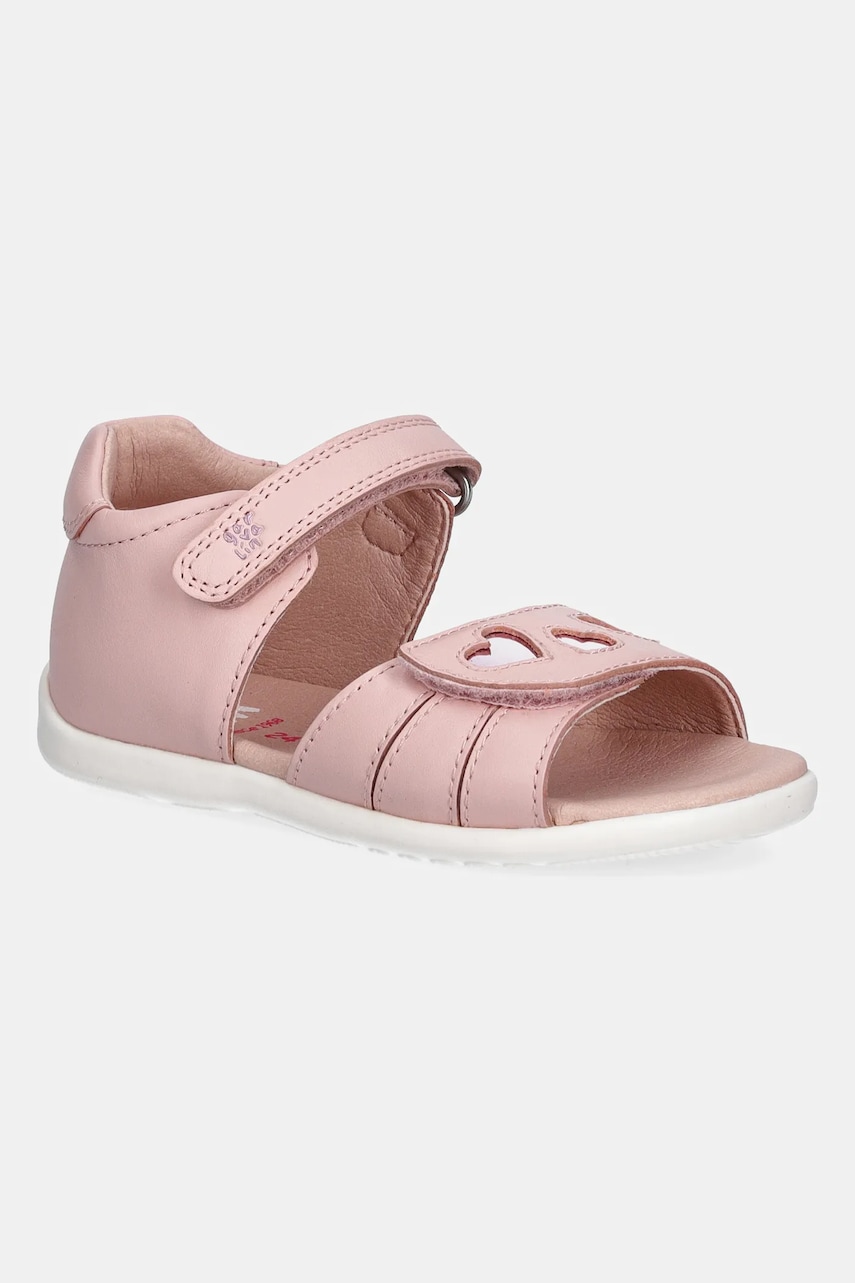 Garvalin sandale din piele pentru copii culoarea roz, 252302 Garvalin sandale din piele pentru copii culoarea roz, 252302