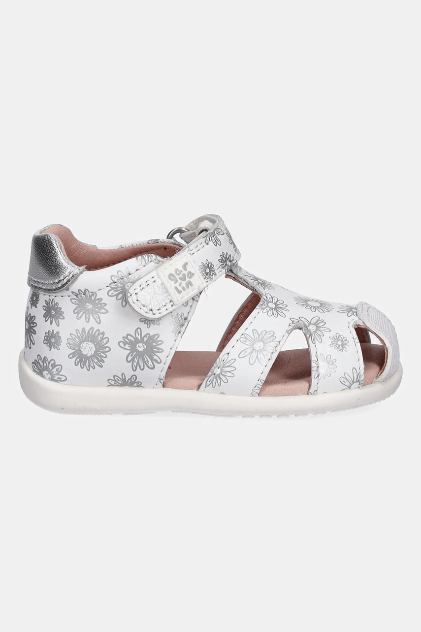 Детские кожаные сандалии Garvalin цвет белый 252305 Детские кожаные сандалии Garvalin цвет белый 252305