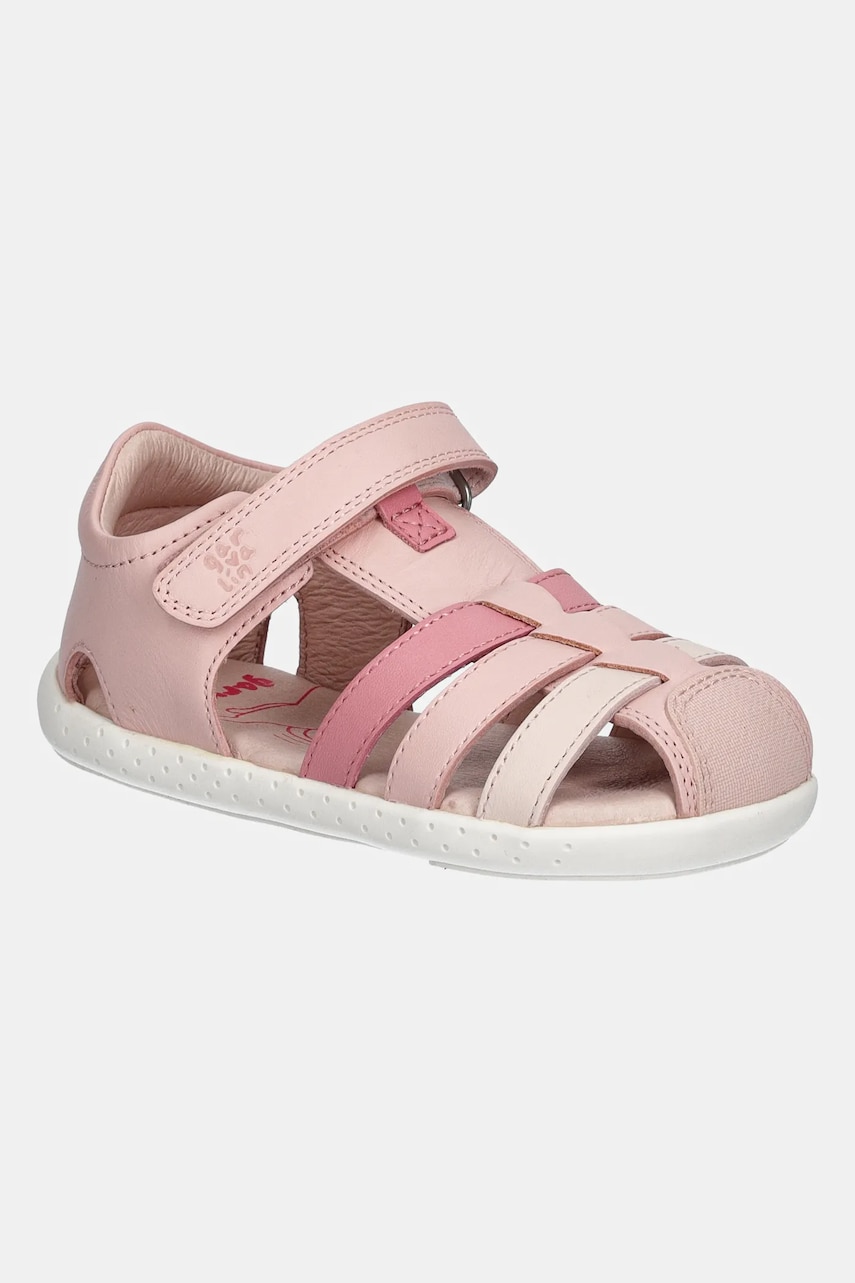 Garvalin sandale din piele pentru copii culoarea roz, 252332