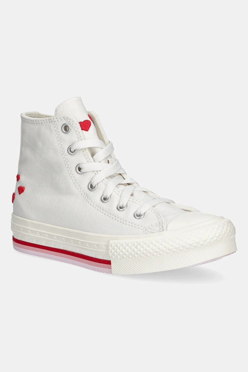 Converse tenisi copii Chuck Taylor All Star EVA Lift culoarea alb, A10717C Converse tenisi copii Chuck Taylor All Star EVA Lift culoarea alb, A10717C