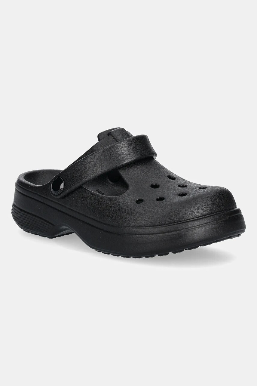 Crocs sandale CLASSIC MARY JANE CLOG KIDS culoarea negru, 210615