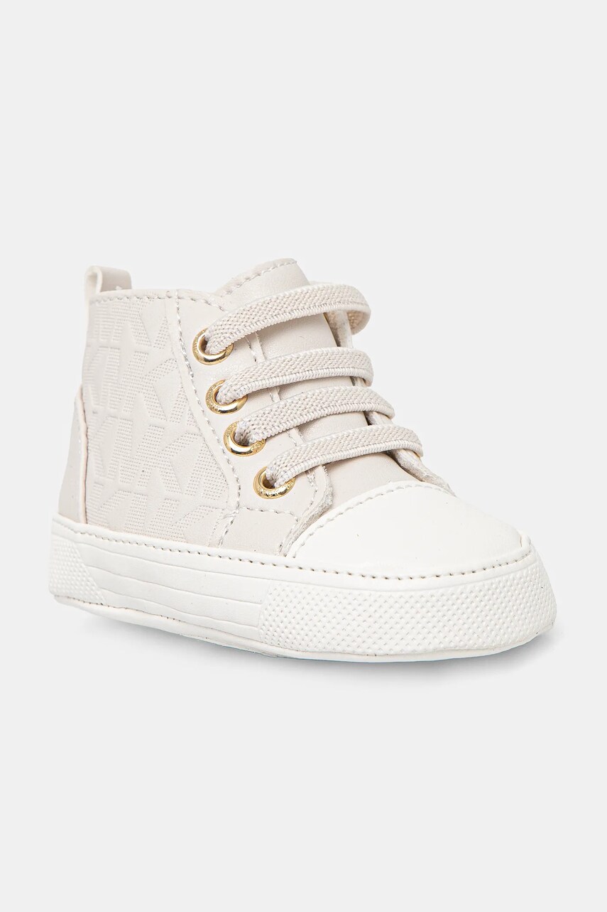 Michael Kors pantofi pentru bebelusi BABY SPLIT culoarea bej, MK02535256
