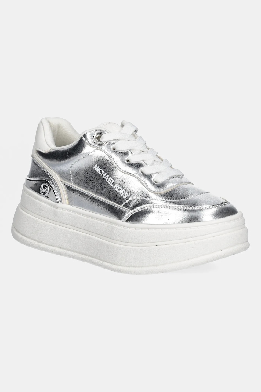 Michael Kors sneakers pentru copii HAYES culoarea argintiu, MK02384040 Michael Kors sneakers pentru copii HAYES culoarea argintiu, MK02384040