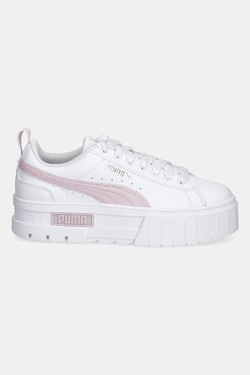 Дитячі шкіряні кросівки Puma Mayze Lth Jr колір рожевий 384527