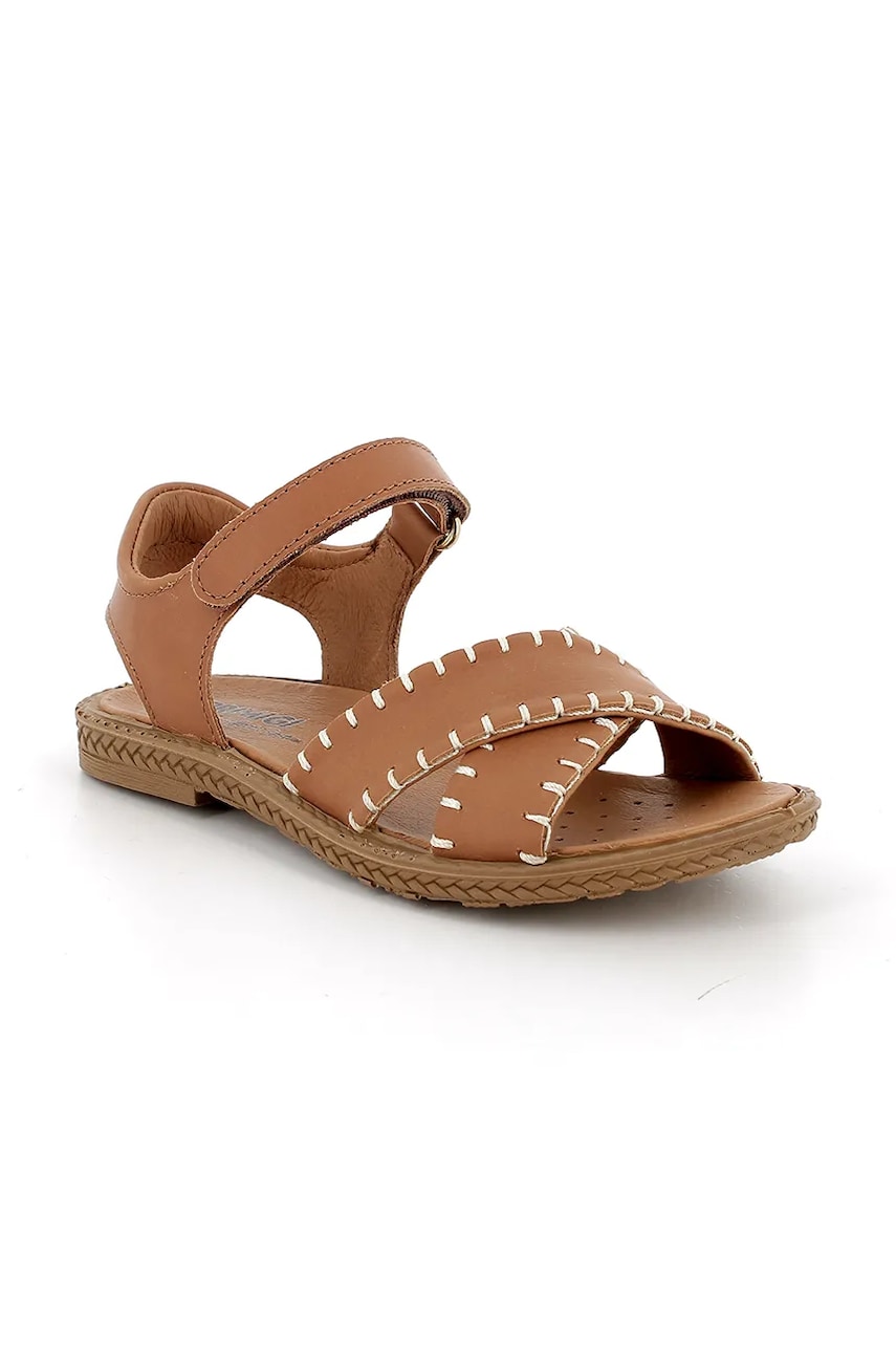 Primigi sandale de piele culoarea maro, PML 78895