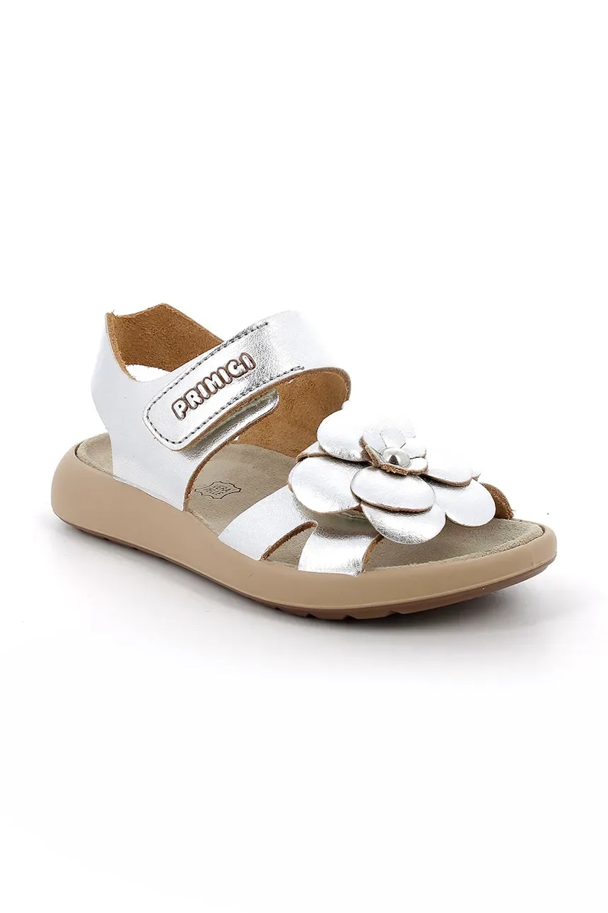 Primigi sandale din piele pentru copii culoarea argintiu, PPM 78986