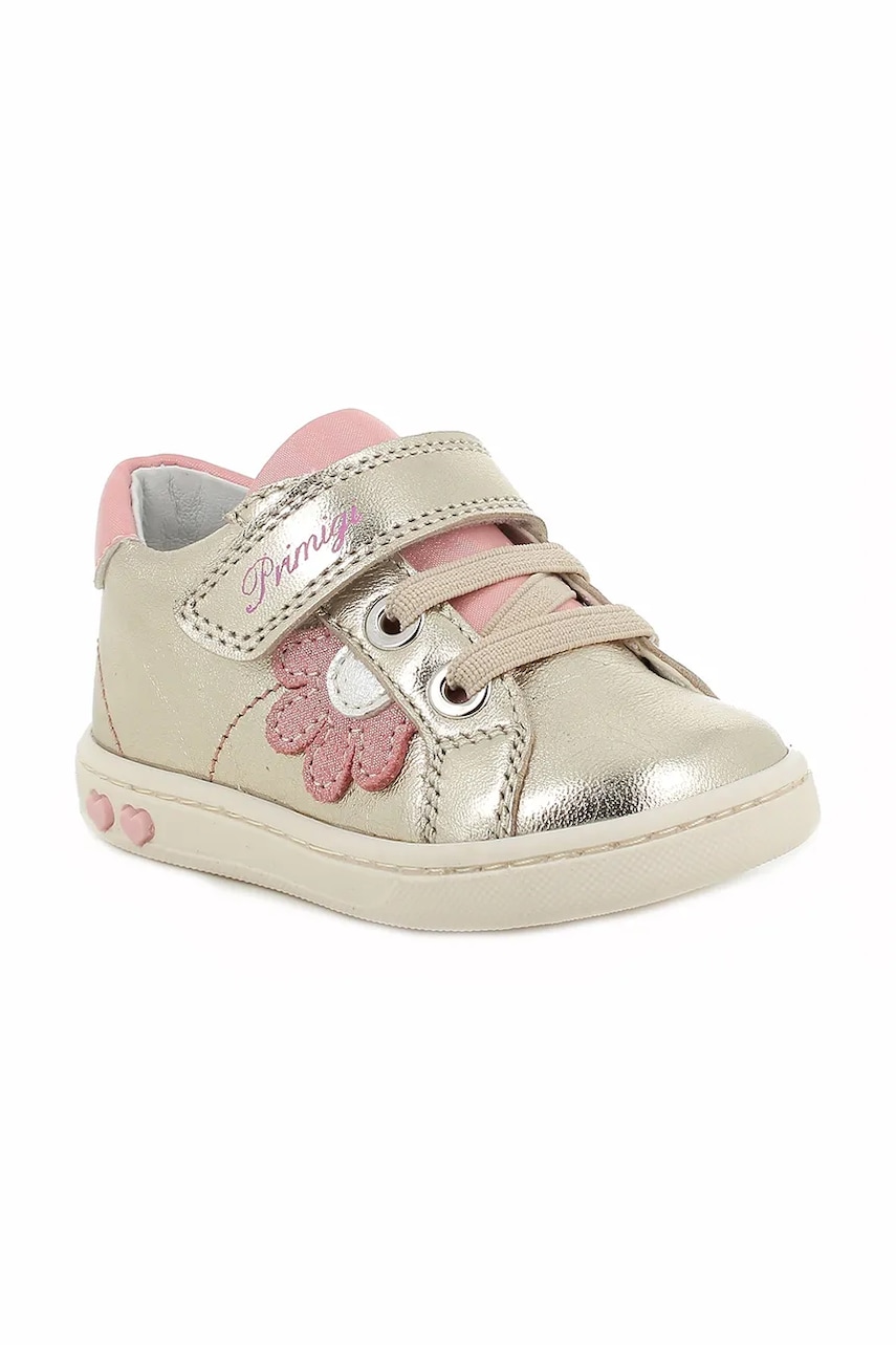 Primigi sneakers din piele copii culoarea auriu, PLK 79031