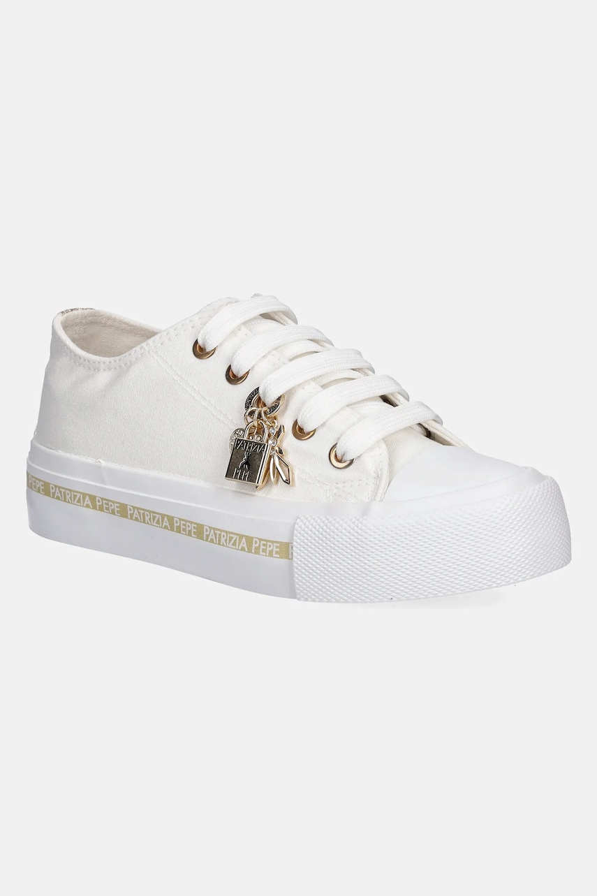 Tenisky Patrizia Pepe Girl bílá barva, PPJ309