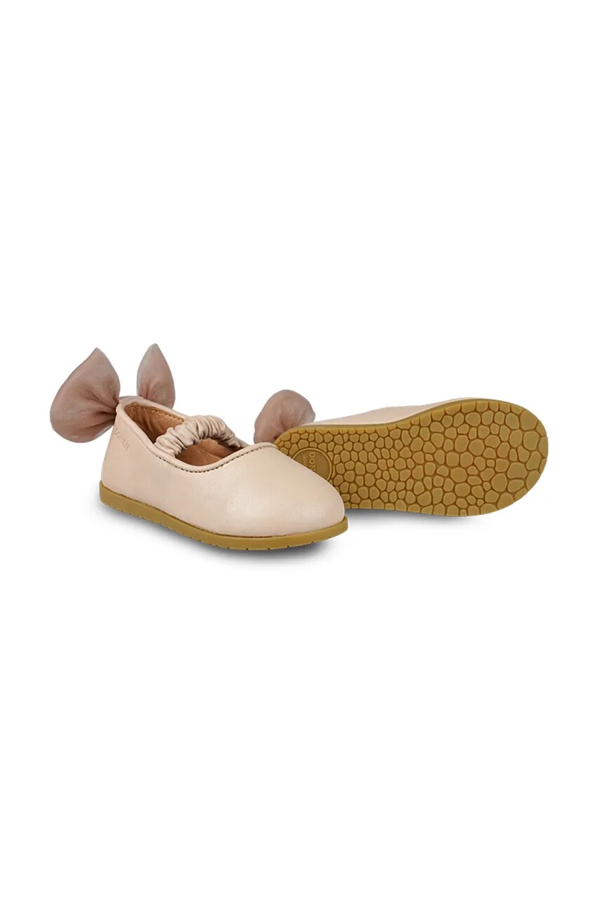 Donsje balerini din piele pentru copii Taatie Ballerinas culoarea bej, 1503100