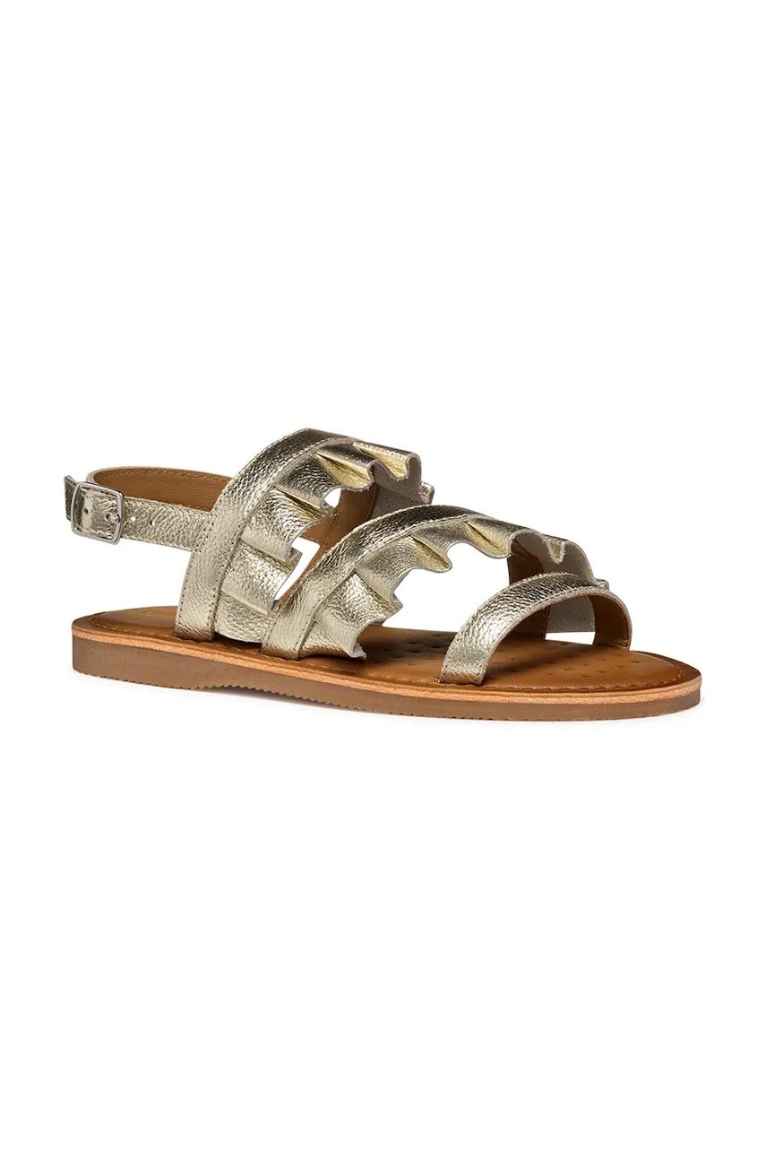 Geox sandale din piele pentru copii EOLIE culoarea auriu, J55BSB.00044 Geox sandale din piele pentru copii EOLIE culoarea auriu, J55BSB.00044