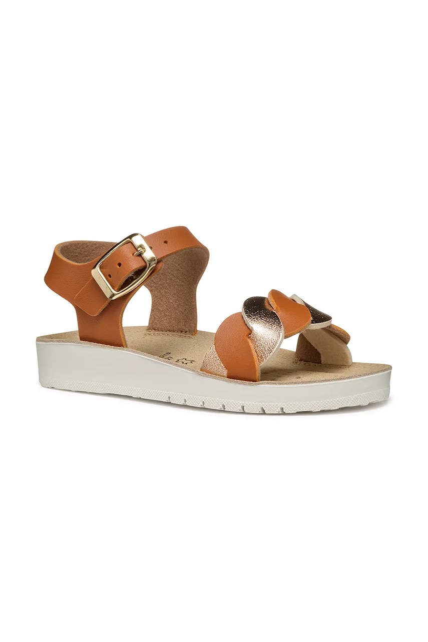 Geox sandale de piele COSTAREI culoarea maro, J55EAE.0BCBN
