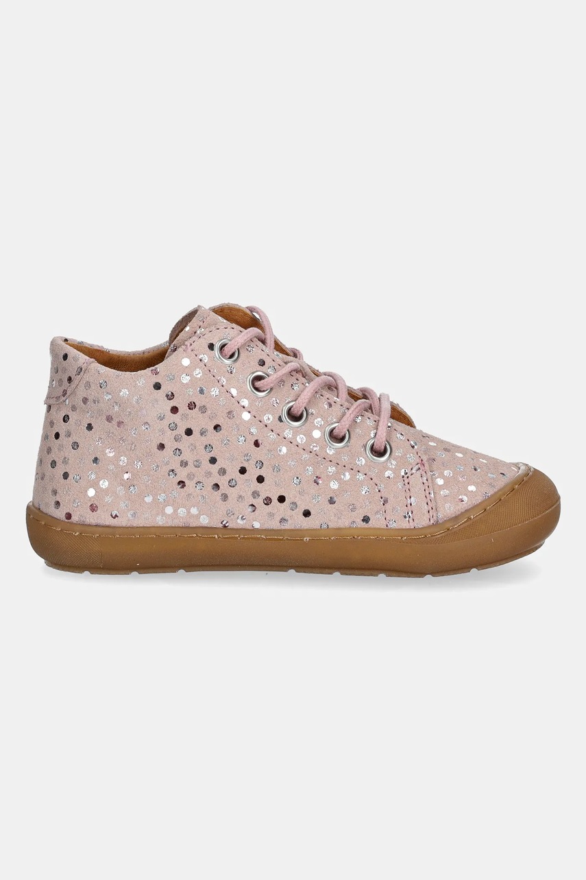 Дитячі замшеві туфлі Froddo OLLIE S LACES колір рожевий G2130327